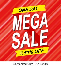 Mega Sale banner design template
