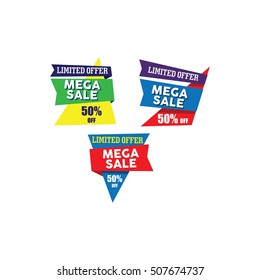 Mega sale banner design templates