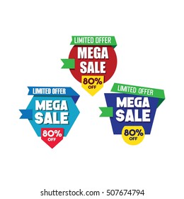 Mega sale banner design templates