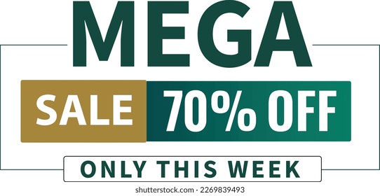 mega sale banner promotion design template
