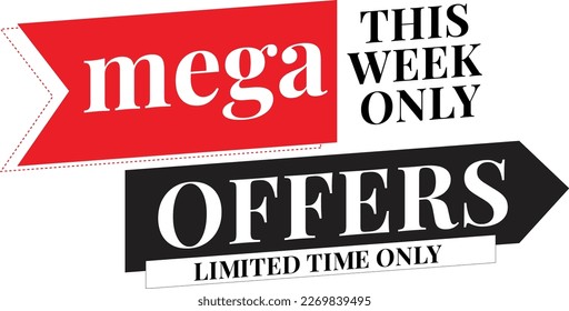 mega sale banner promotion design template
