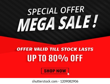 mega sale banner template background