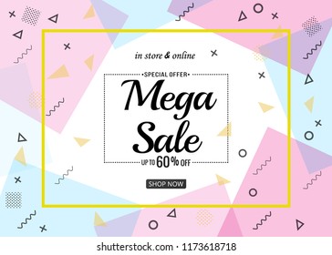 mega sale banner template design