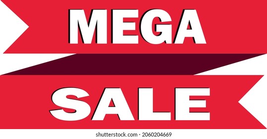 Mega sale banner template design for web or social media,  special offer. an editable vector illustration