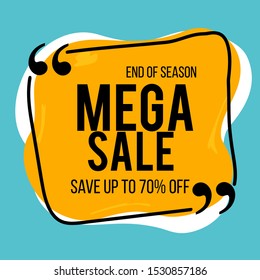 mega sale banner template modern
