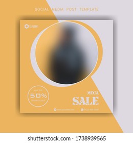 Mega sale banner template for post social media