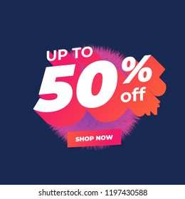 Mega sale banner template, vector illustrator