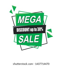 Mega sale banner template vector design graphic