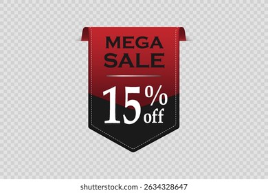 Mega sale banner with text. Discounts special offer.