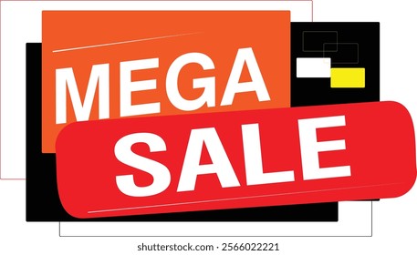 Mega Sale banner upto 50 off discount new today special template icon design social media 