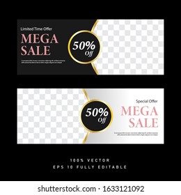 Mega Sale Banner vector design 