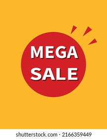 Mega sale banner. vector eps 10