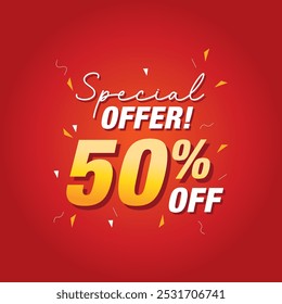 Mega Sale Big Sale banner header 3D looking illustration Special offer Discount Pop up super offer Illustration for marketing and social media hot deal, super sale offer