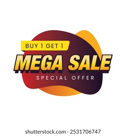 Mega Venta Cabezal de Anuncio de venta grande Ilustración de búsqueda 3D Oferta especial Pop de descuento súper oferta Ilustración para marketing y redes sociales Oferta caliente, oferta de venta súper