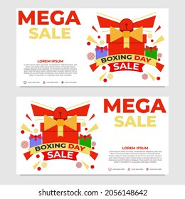 mega sale boxing day promotion banner template design