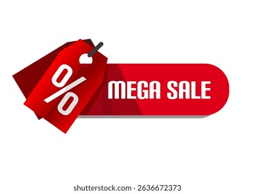 Mega venda - botão, rótulo, tag - ilustração vetorial