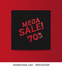 mega sale discount banner template design