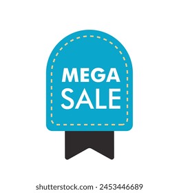 mega venta descuento azul redondo top badge promo sign oferta especial cinta de descuento badge