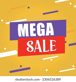 Mega sale, discount icon vector illustration symbol