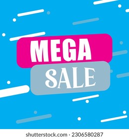 Mega venta, icono de descuento símbolo de ilustración vectorial
