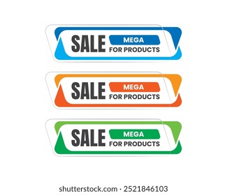 Mega Venta, Oferta de descuento Etiqueta engomada Clipart Anuncio Gran oferta, Super Venta