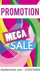 Mega sale discounts promotion template