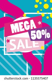 Mega sale discounts promotion template