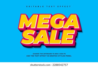 Mega sale editable text effect template
