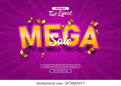 Mega sale editable text effect