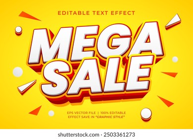 Mega sale editable text style effect promotion style design template