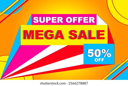 mega sale flat design create