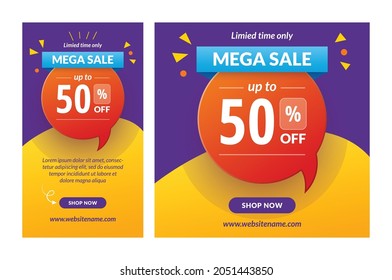 Mega venta Instagram banner plantilla vector vector vector