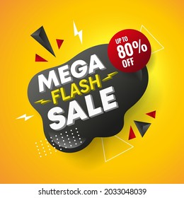 Mega sale limited time vector illustration