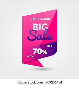 Mega Sale - modern vector color label illustration. Use this high quality image for marketing banners, flyers, cards, commercials and advertisement. Promote big discounts and special seasonal offers