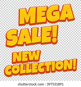 Mega Sale and New Collection banners set.You can be used for banners, flyers, outdoor printing, web.
