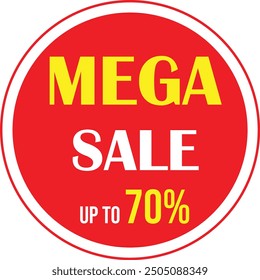 Mega Sale offer and price tags design template illustration