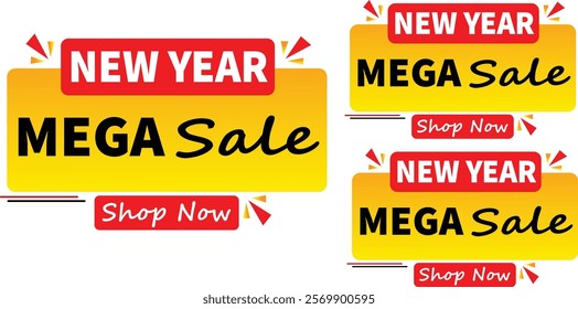 Mega Sale Offer Tag Vector Illustration