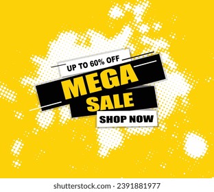 Mega Sale offer vector design