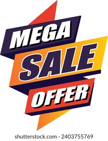 Mega Sale Offer vector illustration 