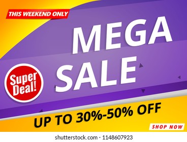 mega sale on abstract background