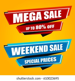Mega Sale origami banners