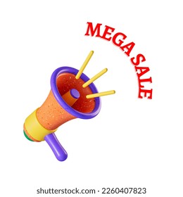 mega sale Mega Phone  on white background