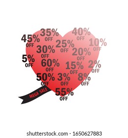 Mega sale poster decoration, vector design