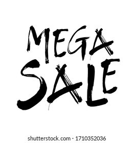 Großer Verkauf. Premium-handgefertigte Vektorillustration-Schrift und Kalligrafie-Phrase für Einladung, Karte, T-Shirt, Drucke, Social Media, Blogs und Poster. Vektorillustration.