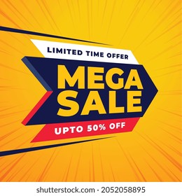 mega sale promo banner design