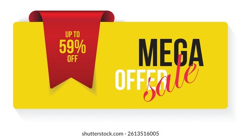 Mega Sale Red Ribbon Tag Set