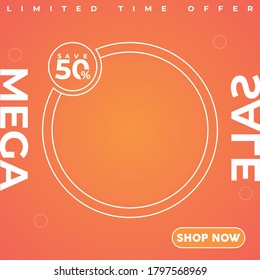 Mega Sale Social Media Post Design 