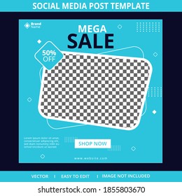 Mega Sale Social Media Post quadratische Banner-Design, Instagram-Post-Banner.