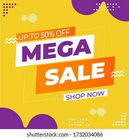Mega Sale Social Post Media Design
