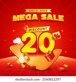 Mega sale special offer background